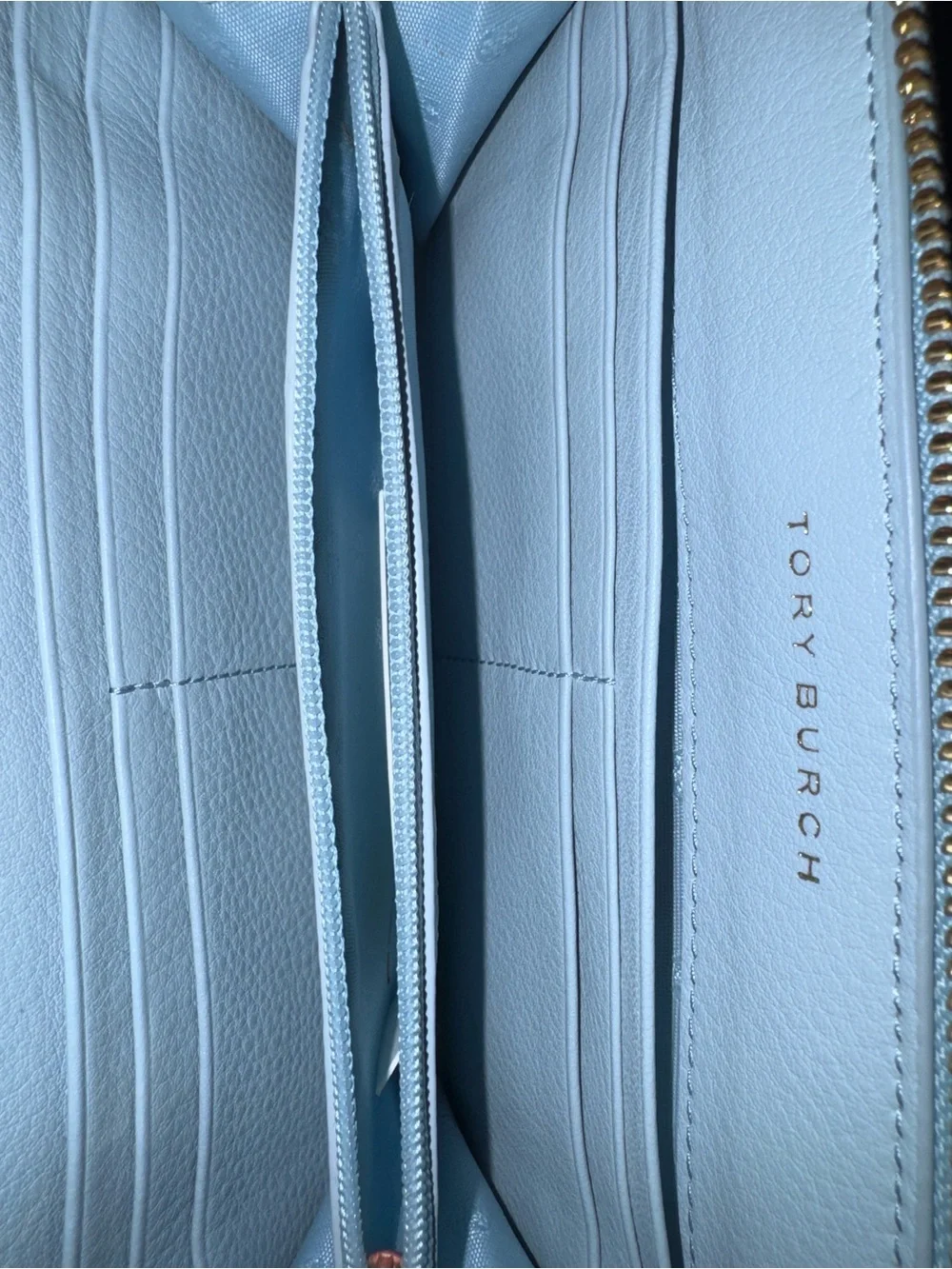 Tory Burch Zip Wallet with Gold Logo